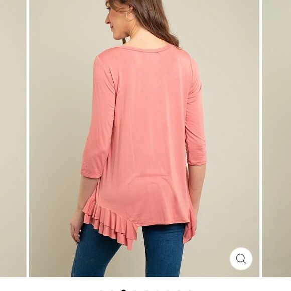 𝅺WOMEN'S TUNIC TOP-SALMON - Picture 3 of 3